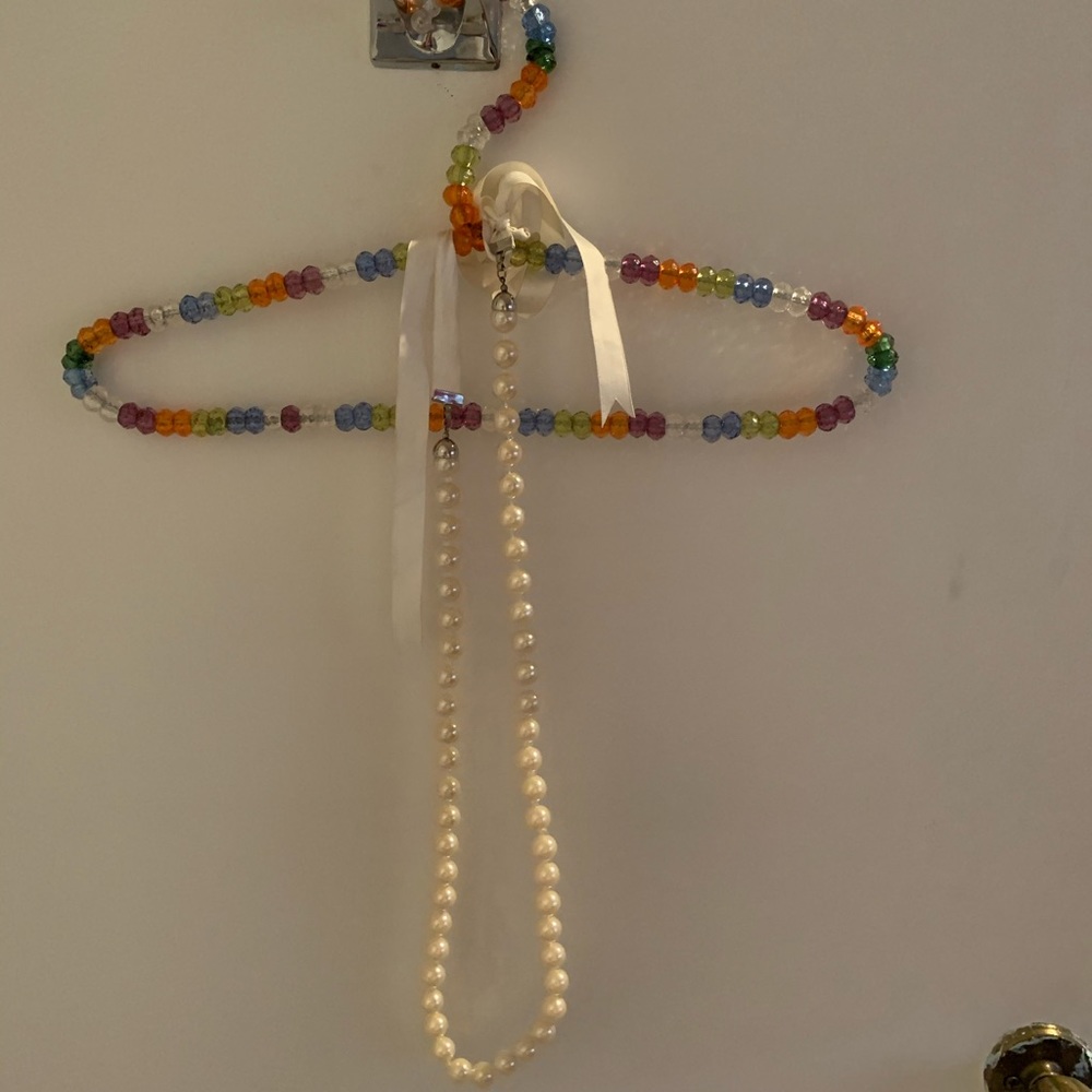 Long Pearl Necklace (large, marble sized pearls)